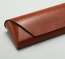 2 Pcs Brown Vintage Style PU Leather Eyewear Case - Protective Hard Shell with Soft Lining-4