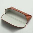 2 Pcs Brown Vintage Style PU Leather Eyewear Case - Protective Hard Shell with Soft Lining-5