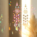 Colorful Dazzling Celestial Crystal Suncatcher - Moon Shape Rainbow Maker Window Hanging Ornament-1