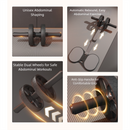 Grey Assisted Rebound Ab Roller with Foldable Knee Pad - Dual Wheel Core Trainer for Home Gym-6