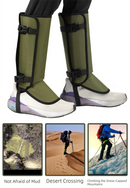 Black Outdoor Waterproof Leg Gaiters - Anti-Snake Bite & Scratch Protection Boot Covers - Breathable Nylon Oxford Leg Guards for Hiking Camping-6