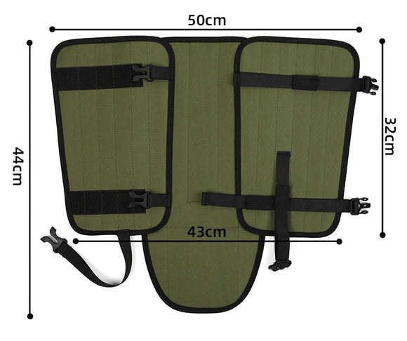 Black Outdoor Waterproof Leg Gaiters - Anti-Snake Bite & Scratch Protection Boot Covers - Breathable Nylon Oxford Leg Guards for Hiking Camping