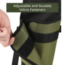 Khaki Outdoor Waterproof Leg Gaiters - Anti-Snake Bite & Scratch Protection Boot Covers - Breathable Nylon Oxford Leg Guards for Hiking Camping-5