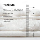 Luxury Plush Memory Foam Bath Mat with Foot Drying Panel - Super Absorbent & Non-Slip Bathroom Rug(Checkered gray)-4