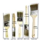 Professional 5-Piece Paint Brush Set - Includes Angled & Flat Brushes for a Perfect Finish on Walls & Trim-2