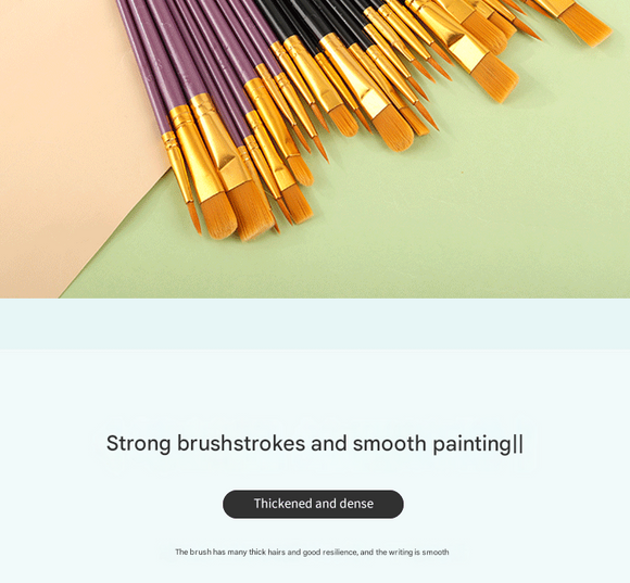 Pink Versatile 10-Piece Artist Paint Brush Set (10 Sets Included) - for Acrylic, Oil, Watercolor & Gouache Painting