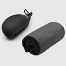 Dark Grey 2-PCS Smart Whale Silicone Case Quick-Dry Towel Set - Portable & Cooling for Gym & Travel-1