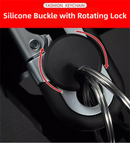 3pc Red Durable Zinc Alloy Carabiner Keychain – Secure Twist Lock & Dual Key Rings-2