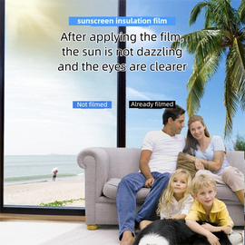 Premium 6-Layer Aurora Blue Window Film for Home/Office – Reflective One-Way Privacy, 50cm x 2m One Roll, UPF 50+ UV Block,With Full Install Tools - 0