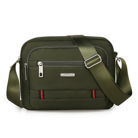 Green Dual-Style Men's Oxford Cloth Crossbody Bag Bundle - Oxford Cloth Business Shoulder Bag, Multi-Functional Large Capacity, Fits 8-inch Tablet - 0