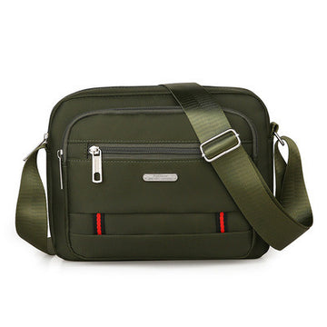 Green Dual-Style Men's Oxford Cloth Crossbody Bag Bundle - Oxford Cloth Business Shoulder Bag, Multi-Functional Large Capacity, Fits 8-inch Tablet - 0