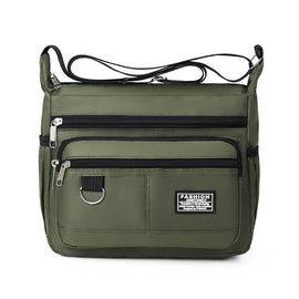 Green Men's Waterproof Oxford Cloth Crossbody Bag - Durable Anti-Theft Shoulder Backpack for Business, Travel & 10-inch Tablet