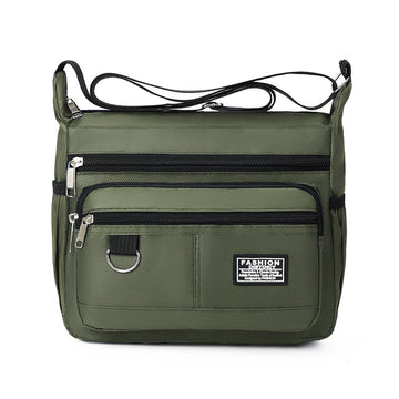 Green Men's Waterproof Oxford Cloth Crossbody Bag - Durable Anti-Theft Shoulder Backpack for Business, Travel & 10-inch Tablet