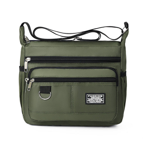 Green Men's Waterproof Oxford Cloth Crossbody Bag - Durable Anti-Theft Shoulder Backpack for Business, Travel & 10-inch Tablet