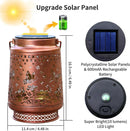 2-Pack Decorative Solar Butterfly Hanging Lantern(11x11x17CM) - Waterproof Metal Hollow-Carved Outdoor Garden Projection Light for Garden and Patio-1