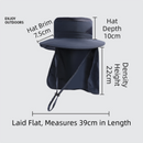 2-Pack Dark Grey Men's Adjustable Sun Protection Hat - Wide Brim, Deep Crown, Quick Dry Breathable Sun Cap with Neck Flap for Hiking & Outdoors-5