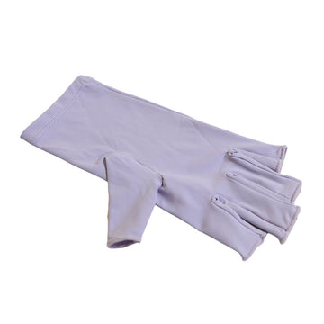 5-Pair Purple UV Protection Fingerless Gloves for Nail Art Curing and Cycling Sun Protection - Made of Nylon/Spandex, Manicure Hand Care