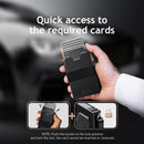 2-Pack Black Metal Thin Slim Men Women Pop Up Wallet (10.1 x 6.9 x 1.7 cm) - RFID Anti-theft Card Holder with box-4