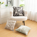 White Elegant Black & White Tree Print Cushion Cover - Modern Home Decor-3