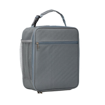 Dark grey Insulated Lunch Bag with Shoulder Strap - Portable & Large Capacity Thermal Bento Tote
