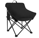 Black Outdoor Folding Camping Chair - Portable Lounge Chair, Lightweight Beach Chair, Fishing Stool, and Picnic Seat, Perfect for Outdoor Adventures-1