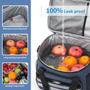 Black Versatile Large-Capacity Picnic Insulated Bag - Detachable Shoulder Strap & Ice Pack-2