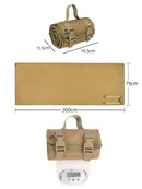 200x75CM Green Outdoor Tactical Roll-Up Shooting Mat - MOLLE Webbing & Stake Down Eyelets - Portable Waterproof Ground Pad for Field Training, Camping & Picnic-5