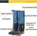 Black Breathable Nylon Waterproof Hiking Leg Gaiters and Snow Boot Gaiters (Fleece Lining) - Unisex Adjustable Sand & Mud Protection for Mountaineering & Desert Trekking, L Size-4