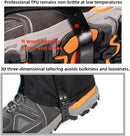 Orange Breathable Nylon Waterproof Hiking Leg Gaiters and Snow Boot Gaiters (Fleece Lining) - Unisex Adjustable Sand & Mud Protection for Mountaineering & Desert Trekking, M Size-6