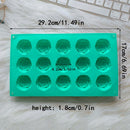 3PCS 3D Rose Shaped Silicone Baking Mold (15 Cavity, Pink + Blue + Green) - Non-Stick Cake Chocolates & Jelly Pan - Durable Flexible Easy Release for Holiday Desserts-3