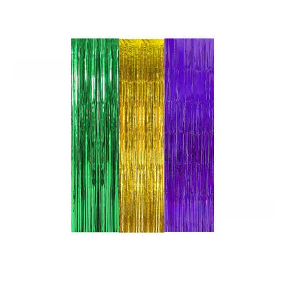 5-piece Dark blue Laser Tinsel Foil Fringe Curtain - 1*1m Metallic Party Streamer Backdrop for Birthday, Wedding, Christmas, New Year & Event Decoration - Shimmering Photo Booth & Doorway Prop
