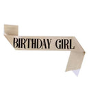 2-piece Golden Birthday Girl Tiara and Sash Set - Elegant Rhinestone Alloy Crown with , Glitter "BIRTHDAY GIRL" Sash & Safety Pin - Perfect Princess Party Accessory for Women and Girls-3