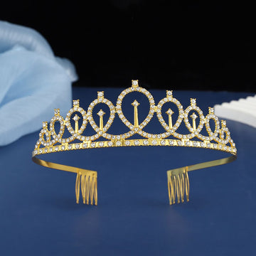 2-piece Golden and Silvery Birthday Girl Tiara and Sash Set - Elegant Rhinestone Alloy Crown with , Glitter "BIRTHDAY GIRL" Sash & Safety Pin - Perfect Princess Party Accessory for Women and Girls - 0
