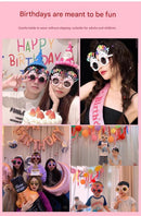 White Novelty Birthday Glasses - Fun Cake Design Party Props - Durable Plastic, Comfortable Fit, Unisex - Perfect for Kids and Adults Birthday Celebrations and Photo Booths-6