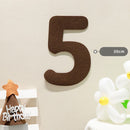 Felt Birthday Banner Set with Interchangeable Numbers 0-9 Pom Pom Garland Pennant Flags Happy Birthday Decoration-9