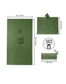 3-in-1 Grey Camping Rain Poncho / Outdoor Shelter Tarp / Ground Sheet (82.7 x 55 inch) with 2 Pairs Rain Shoe Covers - Large Backpack Coverage, Drawstring Hood and Carry Bag for Hiking Trekking Cycling Use-6