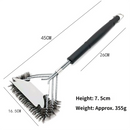 15-Piece Stainless Steel BBQ Griddle Tools and 3-Row Grill Cleaning Wire Brush Set, Portable Outdoor Barbecue Accessories Kit with 4 Spatulas, Tongs, Scraper, Heart / Round Egg Rings, 2 Oil Bottles and Storage Bag-8