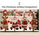 4-Piece Christmas Hanging Plush Ornaments Set - Classic Santa Claus, Snowman, Reindeer & Bear Tree Decor, Christmas in July, Winter Christmas, Yulefest, Secret Santa Gift-2