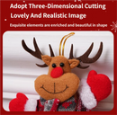 4-Piece Christmas Hanging Plush Ornaments Set - Classic Santa Claus, Snowman, Reindeer & Bear Tree Decor, Christmas in July, Winter Christmas, Yulefest, Secret Santa Gift-3