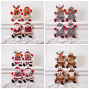 4-Piece Christmas Hanging Plush Ornaments Set - Classic Santa Claus, Snowman, Reindeer & Bear Tree Decor, Christmas in July, Winter Christmas, Yulefest, Secret Santa Gift-5
