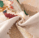 180 x 130 CM Christmas Jacquard Chenille Sofa Cover Throw Blanket with Tassel Fringe (Style 1), Elegant Festive Couch Protector Slipcover for Holiday Home Decor and Multi-Purpose Use-3
