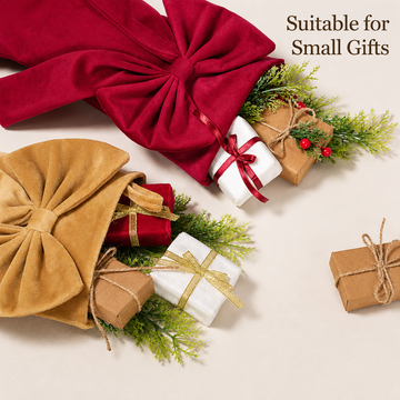 18 Inch Oversized Red Luxury Velvet Christmas Stocking with Bow & Loop, Fireplace Hanging Gift Bag, Holiday Mantel Decor and Present Holder - 0