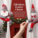 Snowman Christmas Curtain Tiebacks, Large Plush Doll Holdbacks - Curtain Festival Charm for Christmas in July, Winter Christmas, Yulefest, Secret Santa Gift-3