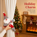 Santa Claus Christmas Curtain Tiebacks, Large Plush Doll Holdbacks - Curtain Festival Charm for Christmas in July, Winter Christmas, Yulefest, Secret Santa Gift-1