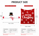Christmas Flannel Throw Blanket and Snowman Curtain Tieback Set, 150*130cm Thick Fleece Sofa Blanket with 2 Plush Snowman Velcro Curtain Holders for Holiday Home Decor-6