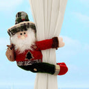 Christmas Santa Curtain Tiebacks Set of 2, Festive Plush Curtain Holders for Window Drapes, Holiday Home Decor-1