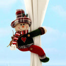 Christmas Home Comfort Set with Flannel Throw Blanket 130x150cm, Plush Indoor Slippers AU 8-9 and Snowman Curtain Tiebacks Set of 2, Festive Holiday Gift Bundle-5