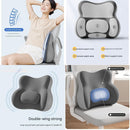 Carrot Hooded Blanket with Grey Memory Foam Lumbar Support Pillow, Cozy Wearable Throw Blanket and Ergonomic Back Cushion Set for Office, Home, Study and Relaxation-2