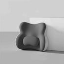 Carrot Hooded Blanket with Grey Memory Foam Lumbar Support Pillow, Cozy Wearable Throw Blanket and Ergonomic Back Cushion Set for Office, Home, Study and Relaxation-4