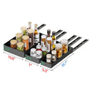 3 Pieces Black Extended Pull Out Cabinet Organizer Set (Small + Medium + Large Tray) - Slide Out Drawer Shelves & Base Cabinet Storage Trays for Kitchen Spices, Bowls, and Cookware-1